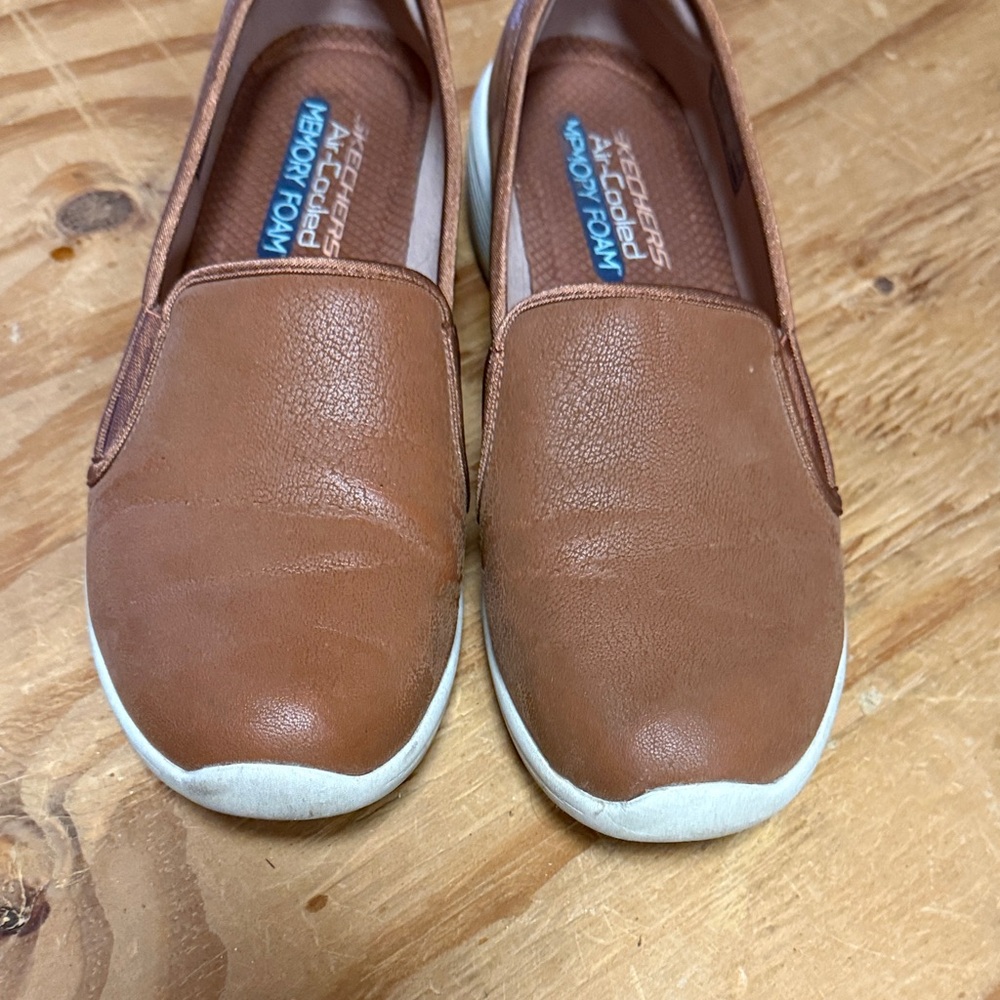 Skechers Tan Slip-On  Loafers